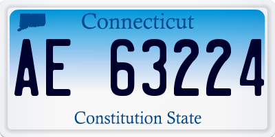 CT license plate AE63224