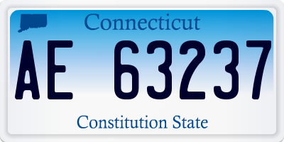 CT license plate AE63237