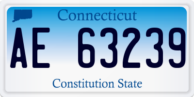 CT license plate AE63239