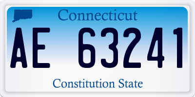 CT license plate AE63241