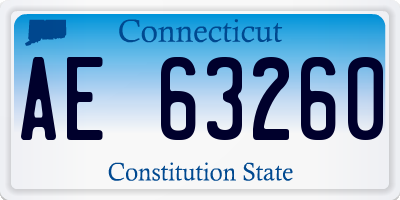 CT license plate AE63260