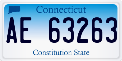 CT license plate AE63263
