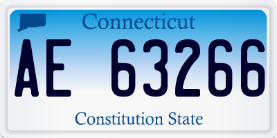 CT license plate AE63266