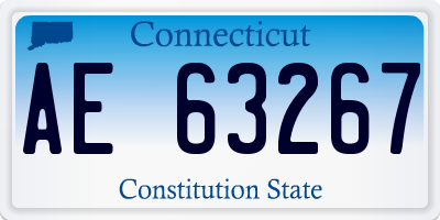 CT license plate AE63267