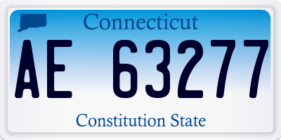 CT license plate AE63277