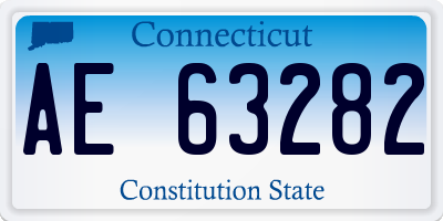 CT license plate AE63282