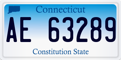 CT license plate AE63289