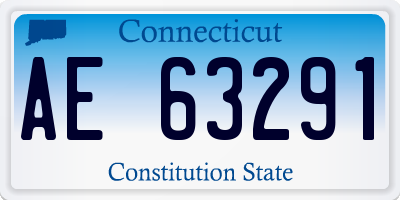 CT license plate AE63291