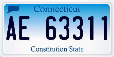 CT license plate AE63311