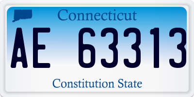 CT license plate AE63313
