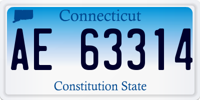 CT license plate AE63314