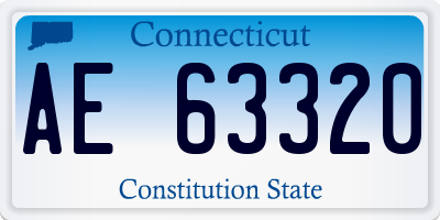 CT license plate AE63320