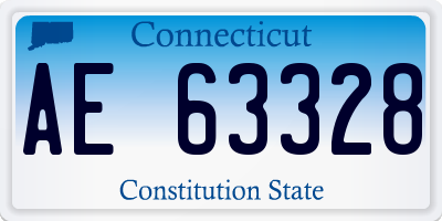 CT license plate AE63328