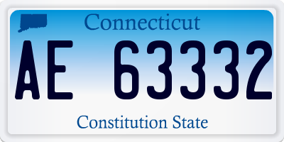 CT license plate AE63332