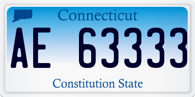 CT license plate AE63333