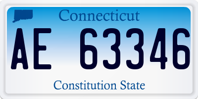 CT license plate AE63346