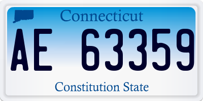 CT license plate AE63359