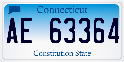 CT license plate AE63364