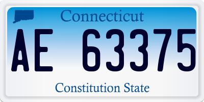 CT license plate AE63375