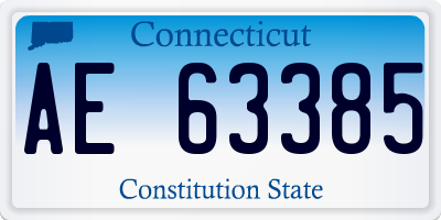 CT license plate AE63385