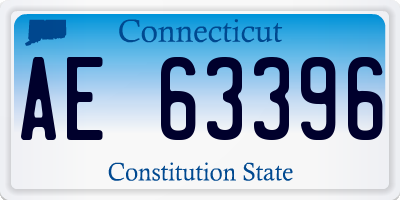 CT license plate AE63396