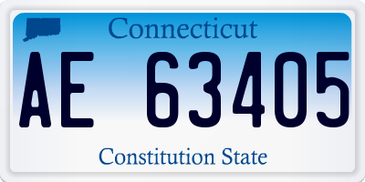 CT license plate AE63405