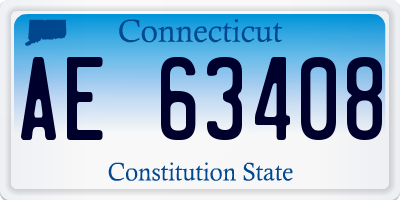 CT license plate AE63408