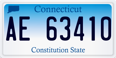 CT license plate AE63410