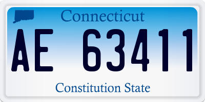 CT license plate AE63411