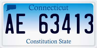 CT license plate AE63413