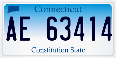 CT license plate AE63414