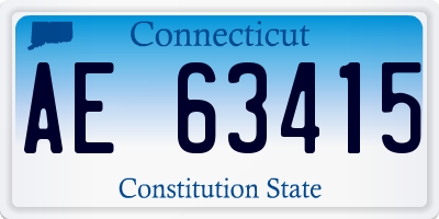 CT license plate AE63415