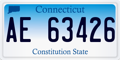 CT license plate AE63426