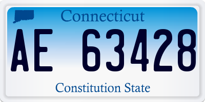 CT license plate AE63428