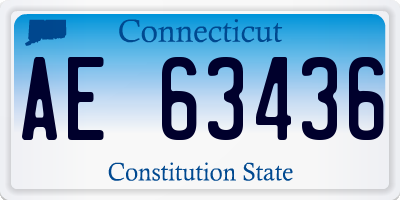 CT license plate AE63436