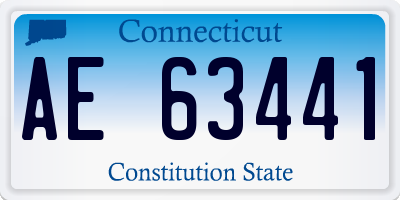 CT license plate AE63441