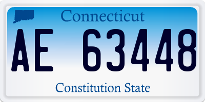 CT license plate AE63448