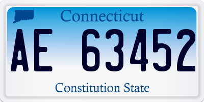 CT license plate AE63452