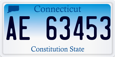 CT license plate AE63453