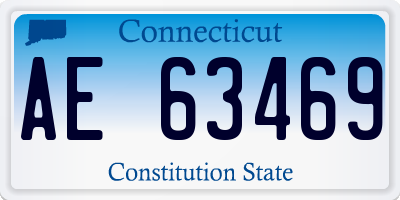 CT license plate AE63469