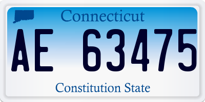 CT license plate AE63475