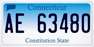 CT license plate AE63480