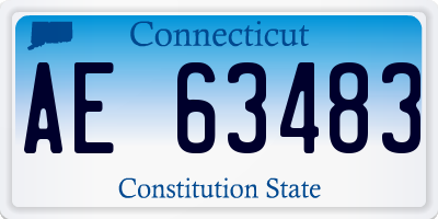 CT license plate AE63483