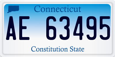 CT license plate AE63495