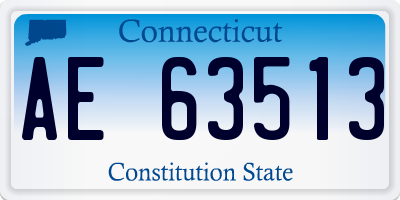 CT license plate AE63513