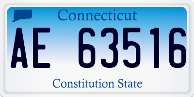 CT license plate AE63516