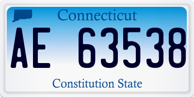 CT license plate AE63538