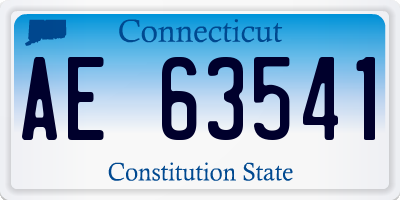 CT license plate AE63541