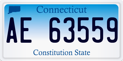 CT license plate AE63559