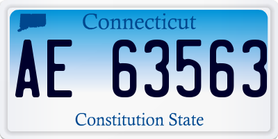 CT license plate AE63563